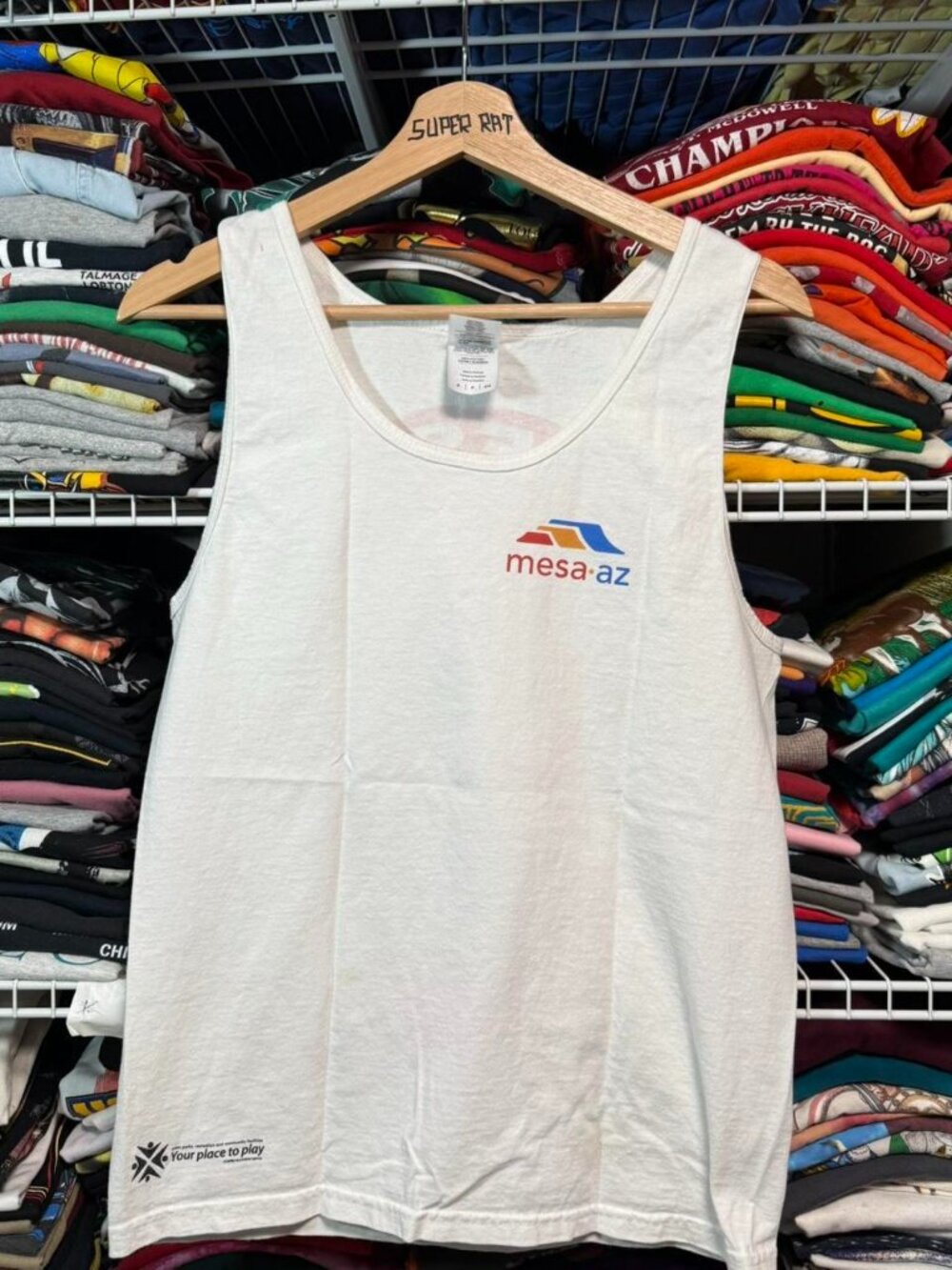 Mesa arizona life guard tank top white